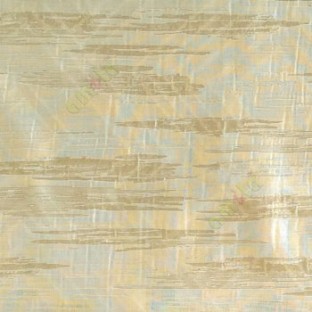 Green beige color abstract cloud wood layers island finished horizontal short bold stripes sheer curtain